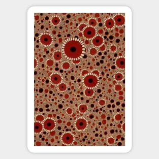 Beautiful Stylized Red Flowers, for all those who love nature #220 Sticker